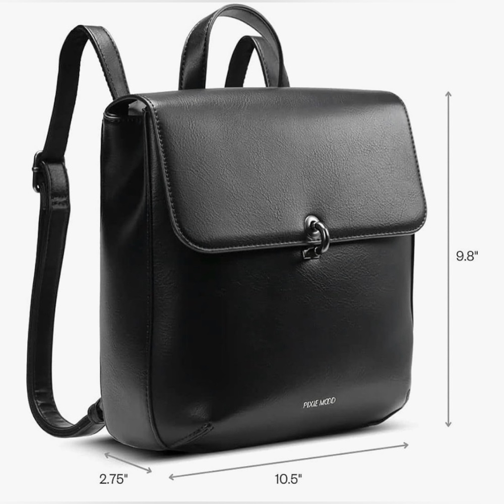 Euc Pixie Mood Nyla Backpack, Black, Adjustable S… - image 4